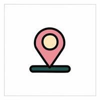 Map pointer icon. Location symbol. Flat design illustration. vector
