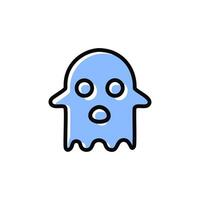 Ghost icon. horror icon in flat design style. vector
