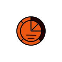 Pie chart icon. Diagram, pie graph, infographic symbol illustration. vector
