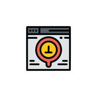 Web page with clock icon. Modern flat style design illustration. vector