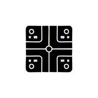 game console icon in black color vector