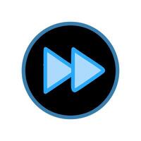 Media player icon. Flat design style fast forward symbol illustration. vector