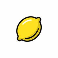 Lemon icon in flat style. Lemons illustration on white isolated background. vector