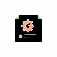 Document setting color icon vector