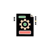 File settings icon on background for graphic and web design. vector