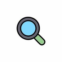 Search icon. Magnifying glass modern flat design style symbol for web and mobile app. vector