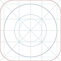 App Icon Grid. Abstract line geometric shapes background. Application Icon Template with Guidelines for Contemporary Mobile Operating System. vector