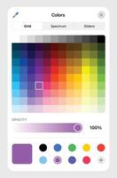 Color Picker. Selection in graphic software. Gradient rainbow RGB. Colour settings. Palettes in graphic editors. vector