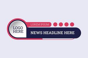 A customizable lower third template designed for news broadcasts and other visual media vector