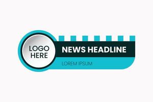 Abstract Blue and Black Lower Third Graphic vector