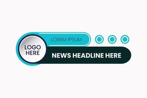 Dynamic Lower Third Graphic for Broadcast vector
