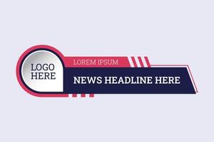 A customizable lower third template designed for news broadcasts and other visual media vector