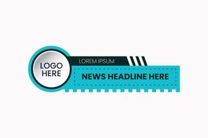 Abstract Blue and Black Lower Third Graphic vector
