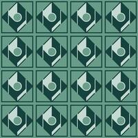 Green geometric seamless pattern. Abstract geometric pattern. Geometric tile. vector