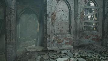 Decaying Monastery Building With Broken Window video