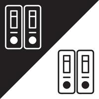 Archive Icon, Lineal style, isolated on Black and white Background. vector