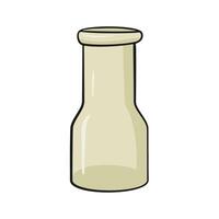 Empty glass flask vector