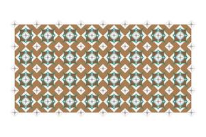 A brown and green geometric pattern on a white background vector