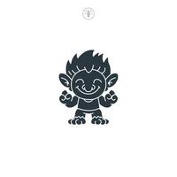 Troll icon symbol illustration isolated on white background vector