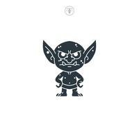 Goblin icon symbol illustration isolated on white background vector