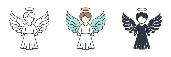 Angel icon symbol illustration isolated on white background vector