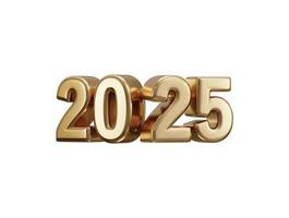 2025 New Year golden number, Extend Warm Wishes for a Happy New Year and Merry Christmas with this golden number design 3d rendering illustration vector