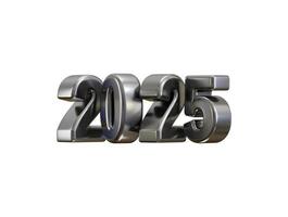 2025 New Year Silver number, Extend Warm Wishes for a Happy New Year and Merry Christmas with this silver number design 3d rendering illustration vector