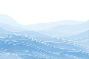 Ocean wave curve line background vector