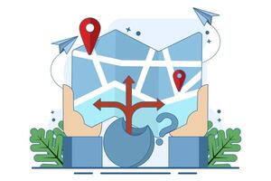 map concept. map UI elements. Geographical position and address. GPS location, bar and dashboard templates. web design for mobile apps with theme interface. flat illustration. vector
