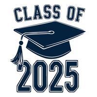 a tshirt design that says class of 2025 vector