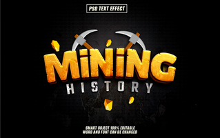 mining 3D text Typography with Editable psd