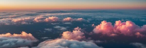 A view of the clouds from above photo