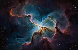 The eagle nebula, a nebula in the constellation of eagle photo