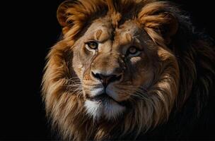 A lion is looking into the camera photo