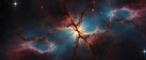 The nebula in space with stars and stars photo