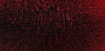 Abstract red and black background with many squares photo