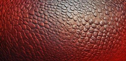 A red and black background with a texture of a leather surface photo