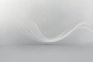 Abstract white background with white lines and dots photo
