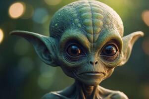 Close-Up of Alien Staring at Camera photo