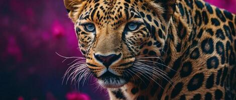A leopard is staring into the distance photo