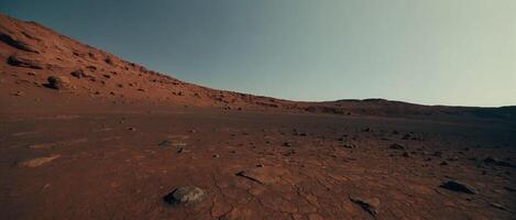 A view of the red planet from the surface photo