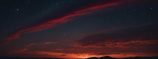 A red sky with clouds and a red cloud photo