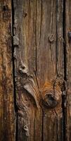 Close up of a wooden door with a knot photo