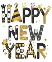 Ring in 2025 With Calligraphic Charm. vector