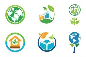 Various logos for the environment and ecology vector