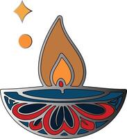 Colorfull Diwali Diya design for festival vector