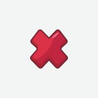 Cartoon Icon Cancel, Delete Clipart, Red Delete Icon, Delete Icons. vector