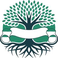 Tree stylized silhouette art illustration vector