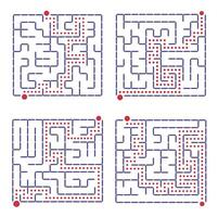 Brain development. Find the way and the right solution to exit. Maze or puzzle design. vector