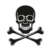 A skull and crossbones icon on a white background vector